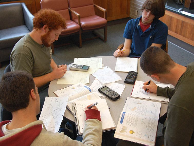 Educational learning evaluation with supportive conceptual materials
